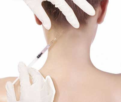 Botox injection for migraine treatment